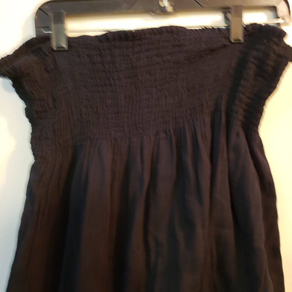 Derek Heart Strapless Rose Skull Midi Dress Black Size L - Picture 3 of 5